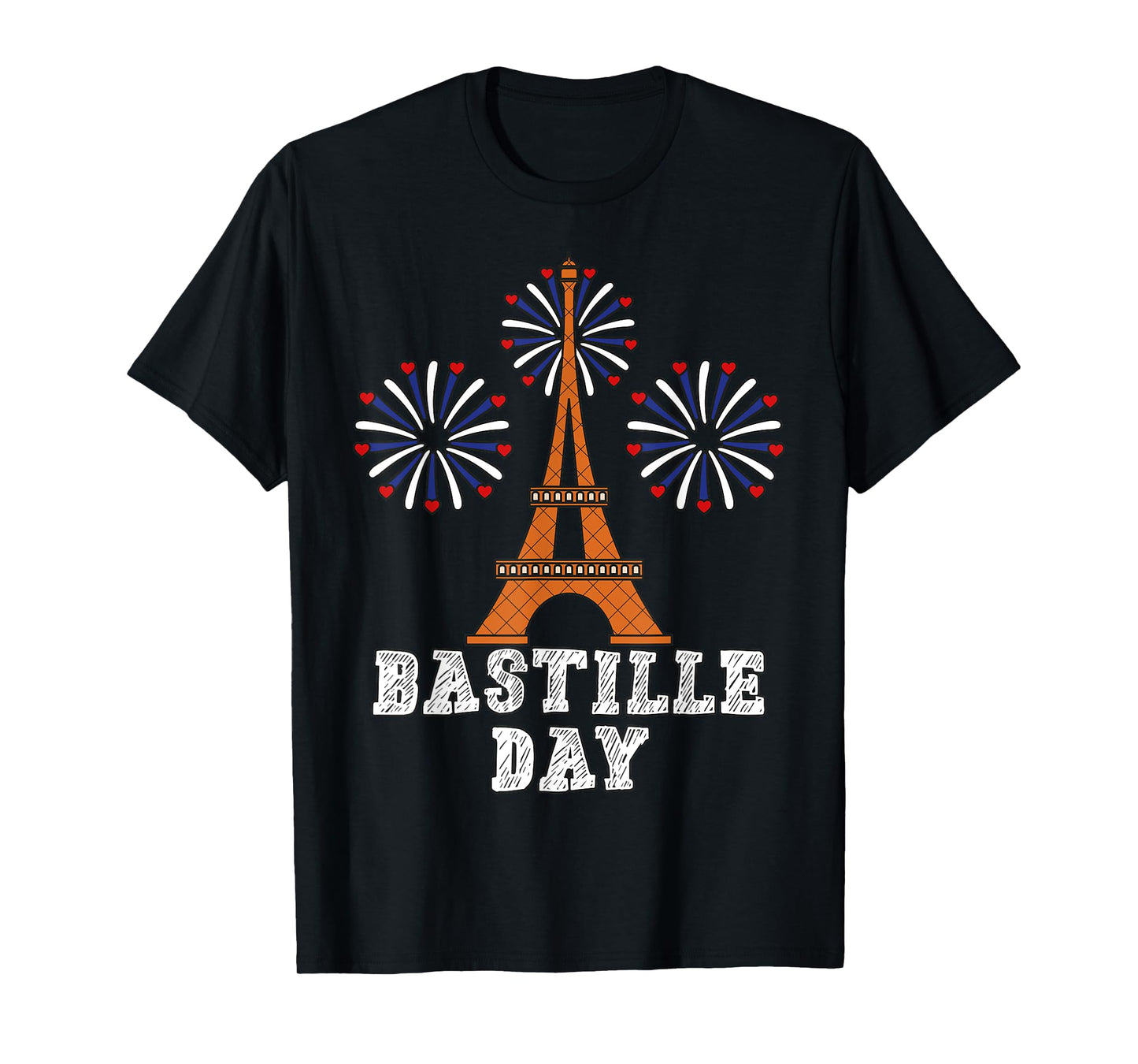 Bastille Day French Flag Eiffel Tower Firecracker 14th July T-Shirt