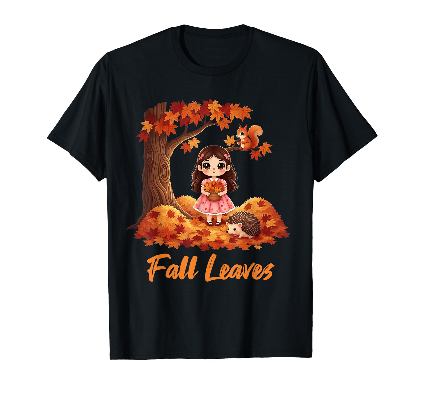 Autumn Fall Leaves Tree and Forest Creatures Men Women Kids T-Shirt