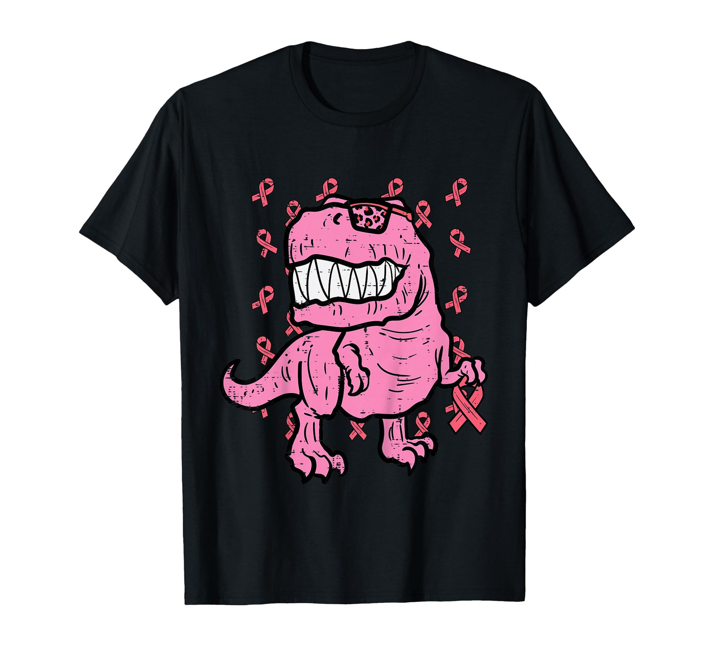 Breast Cancer Awareness Dino Trex Boys Kids Toddler Youth T-Shirt