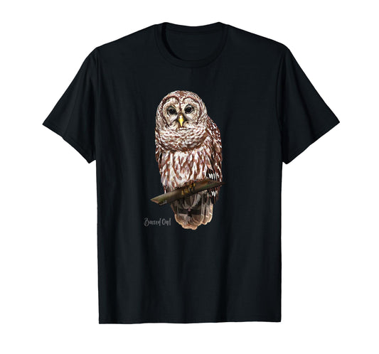 Barred Owl Graphic Birder Shirt Wildlife Bird Watching T-Shirt