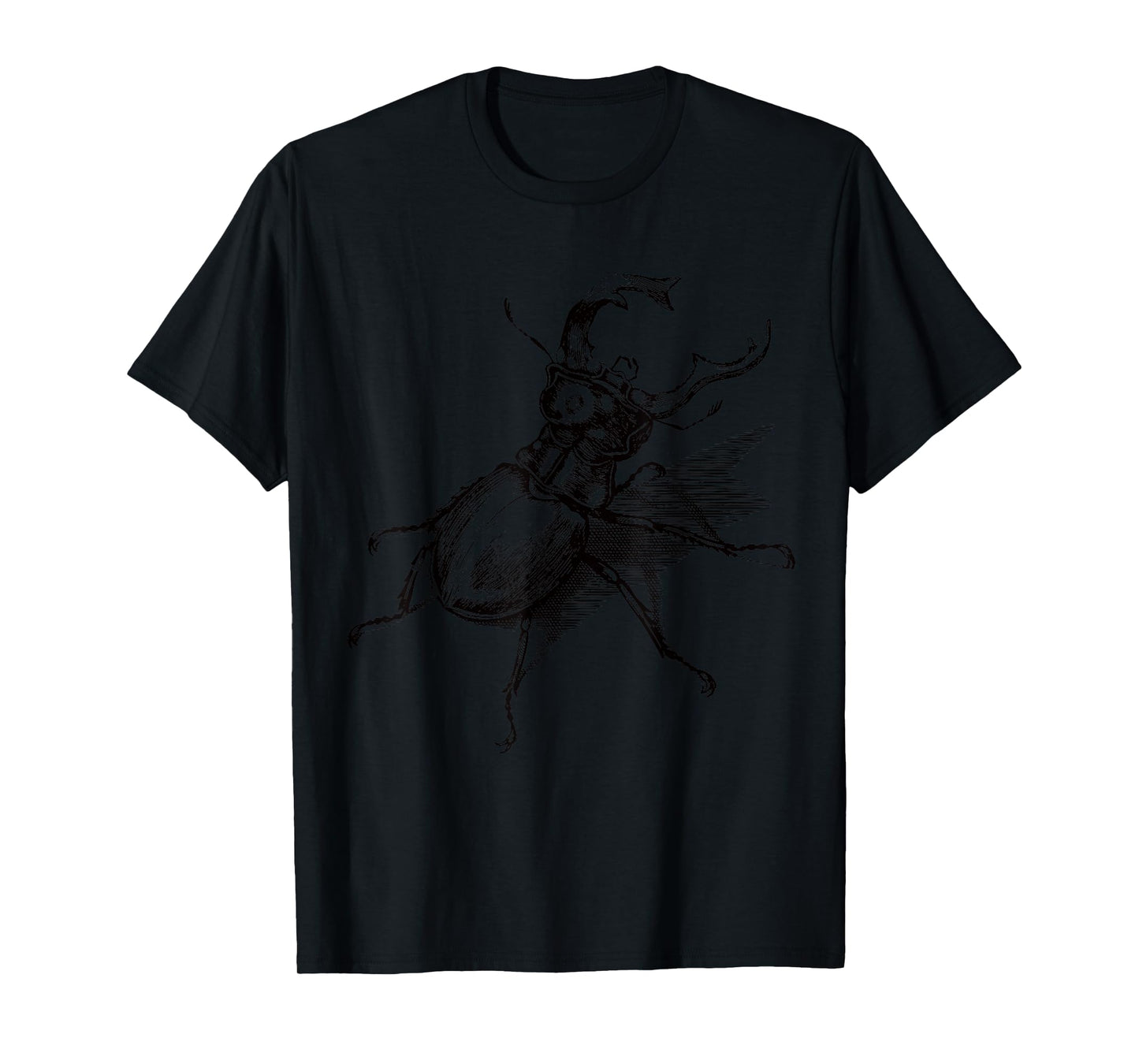 Vintage retro stag beetle scientific illustration entomology T-Shirt