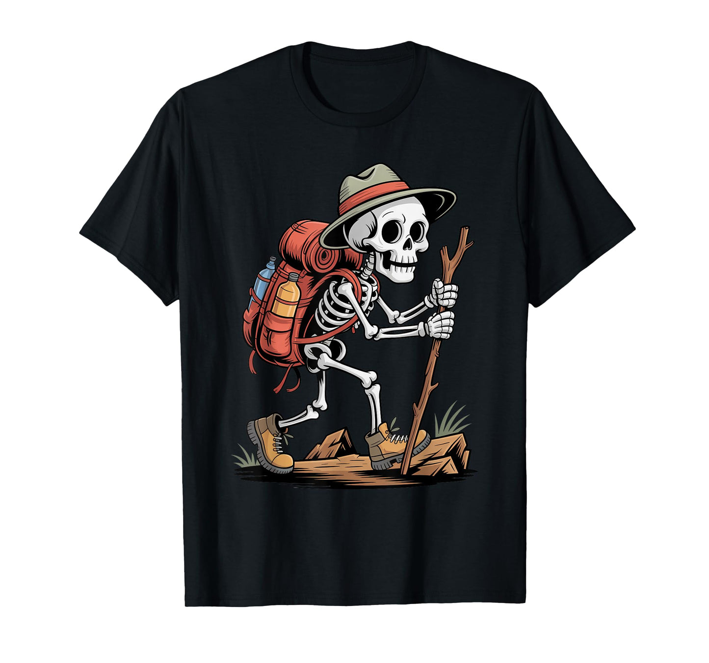 Halloween Skeleton Hiking Men Women Trick or Treat Costume T-Shirt