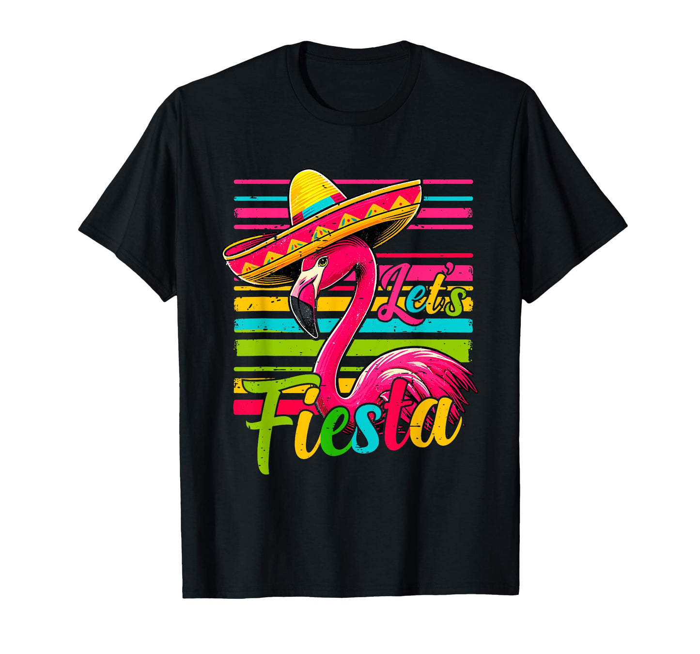 Cute Let’s Fiesta Flamingo Mexican Party Funny Cinco De Mayo T-Shirt