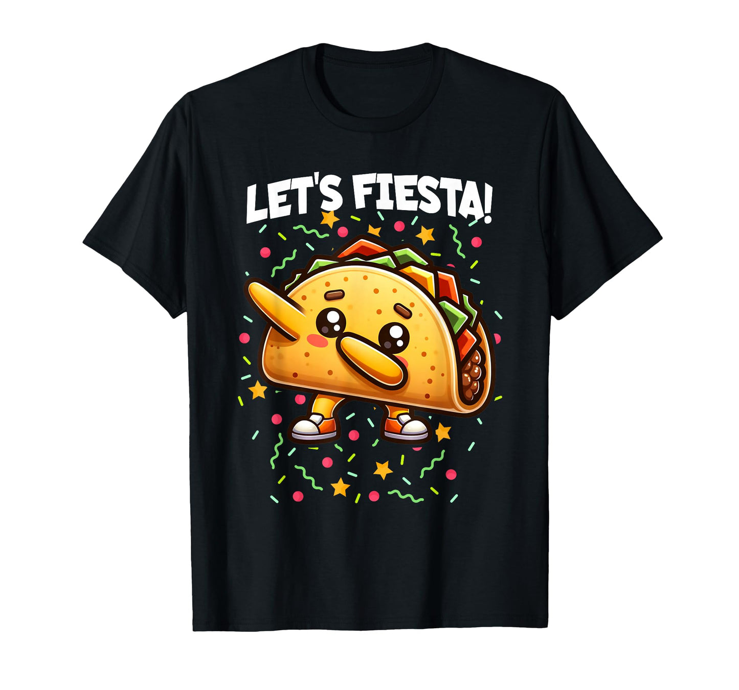 Let's Fiesta Cinco de Mayo Party Dabbing Taco Boy Girl Kids T-Shirt