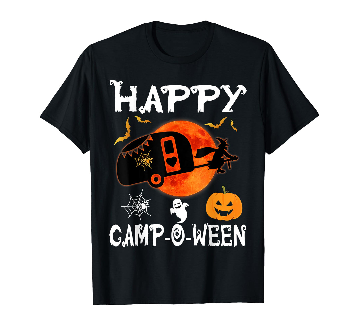 Happy Camp-O-Ween Funny RV Camping Halloween T-Shirt
