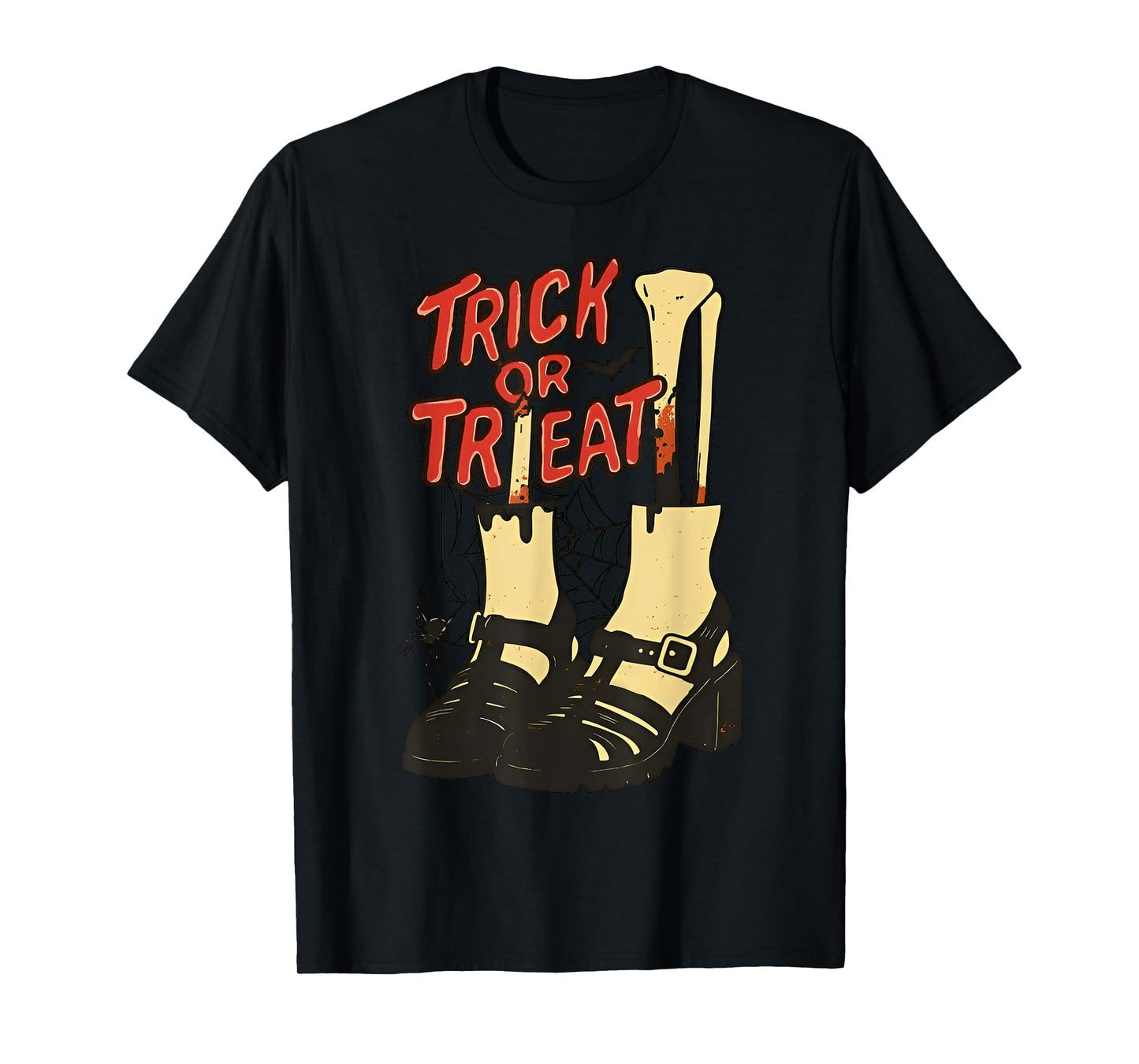 Funny Halloween Trick or Treat Skeleton Legs T-Shirt