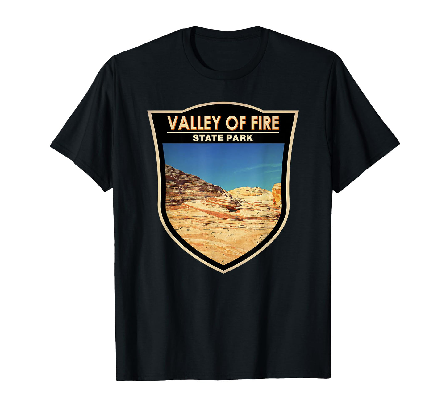 Valley of Fire State Park Nevada Badge Vintage T-Shirt