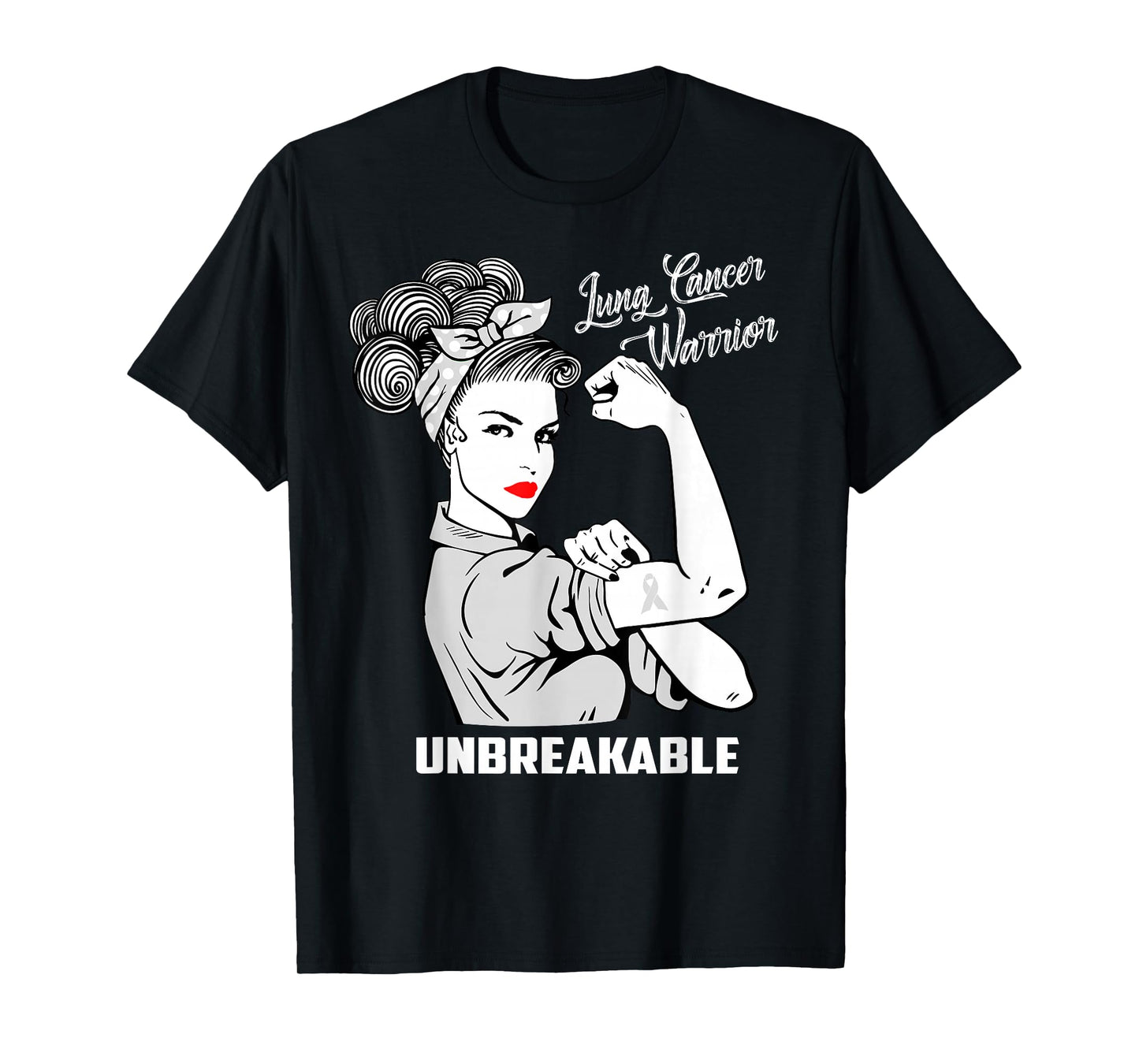 Lung Cancer Warrior Unbreakable T-Shirt Awareness Gift Shirt T-Shirt