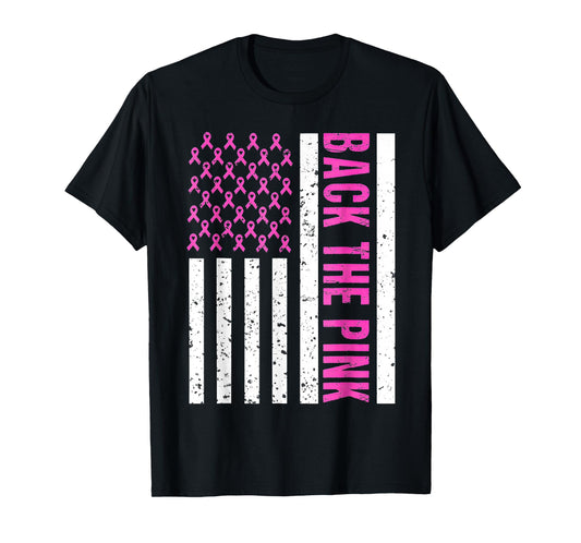 Back The Pink Breast Cancer Awareness Flag Toddler T-Shirt