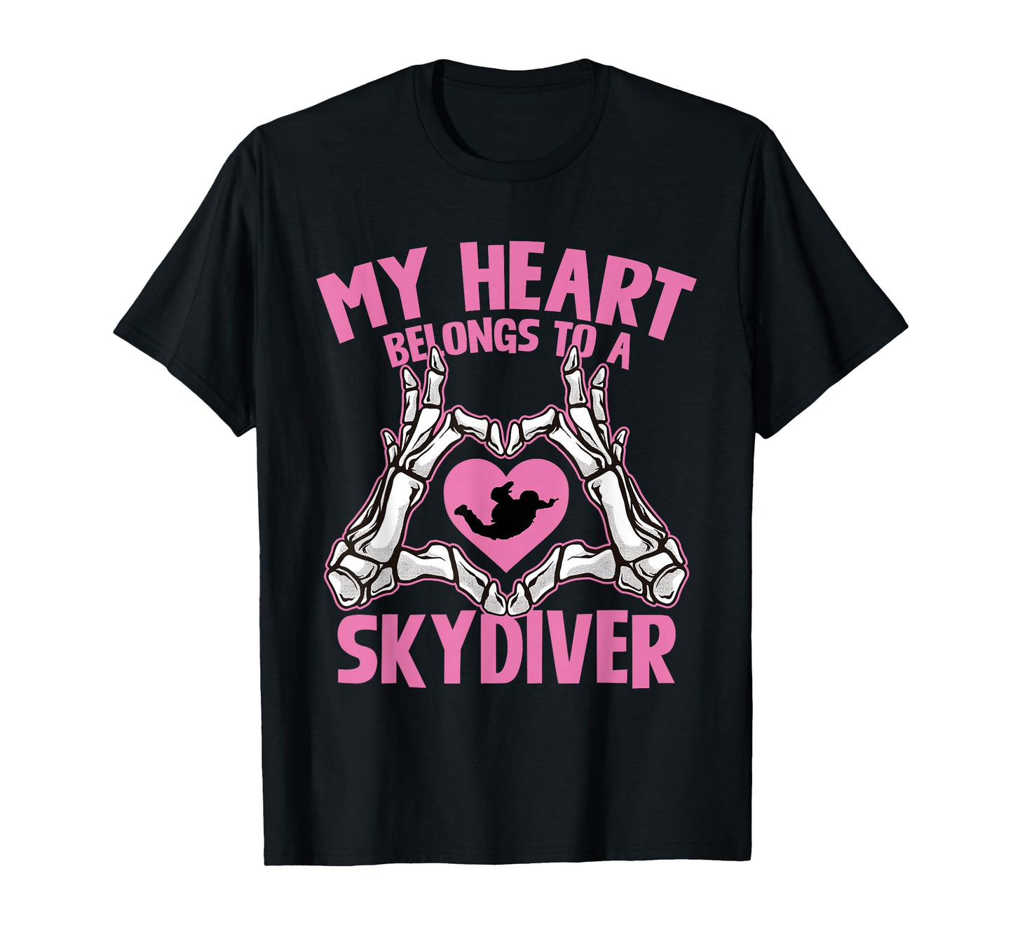 My Heart Belongs to A Skydiver Skydiving Love T-Shirt