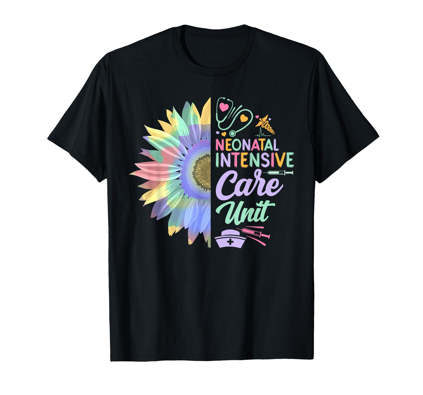 Neonatal Intensive Care Unit Funny Nurse Sun Flowers T-Shirt