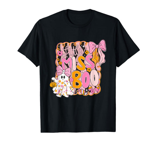 Coquette Ghost Halloween LittleMiss Boo Trick Or Treat Ghost T-Shirt