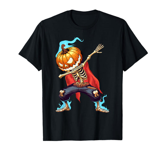 Dabbing Halloween Skeleton Monster Dab Spooky Boys Halloween T-Shirt