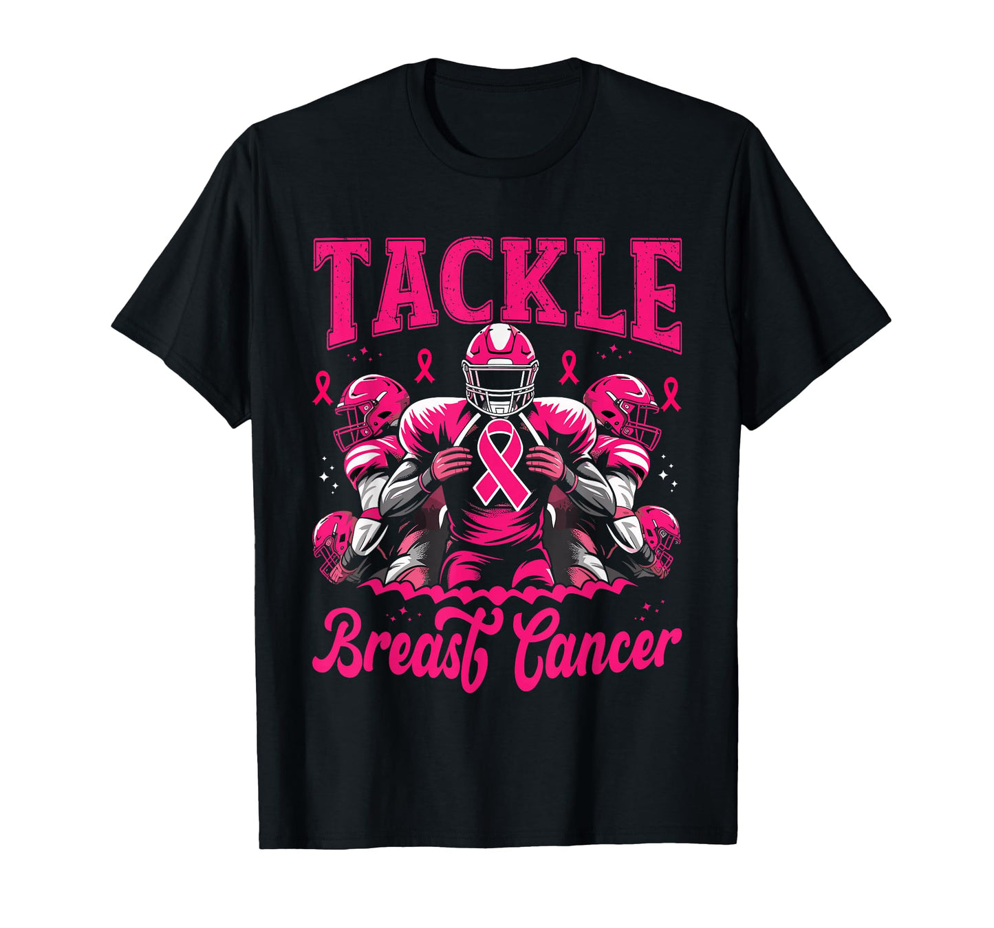 Tackle Breast Cancer Awareness American Football Womens T-Shirt