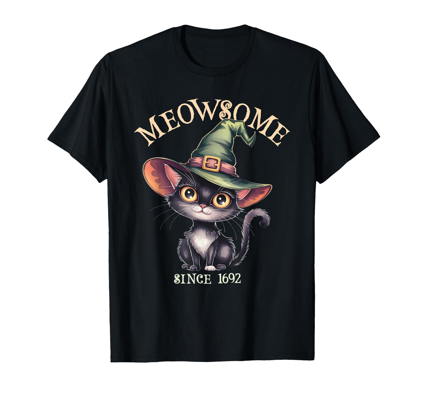 Cute MEOWSOME Cat Witch Awesome Since 1692 Witchy Wicca Mom T-Shirt