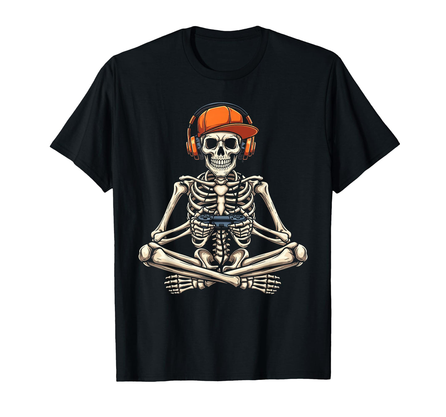 Skeleton Gamer Halloween Video Game Spooky Gaming Outfit T-Shirt