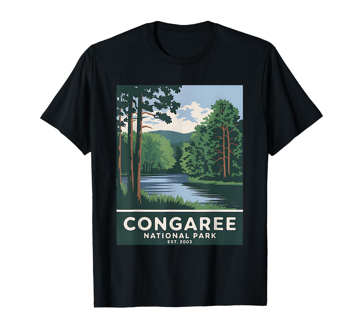 Congaree National Park Vintage Camping Hiking Men Women Kids T-Shirt