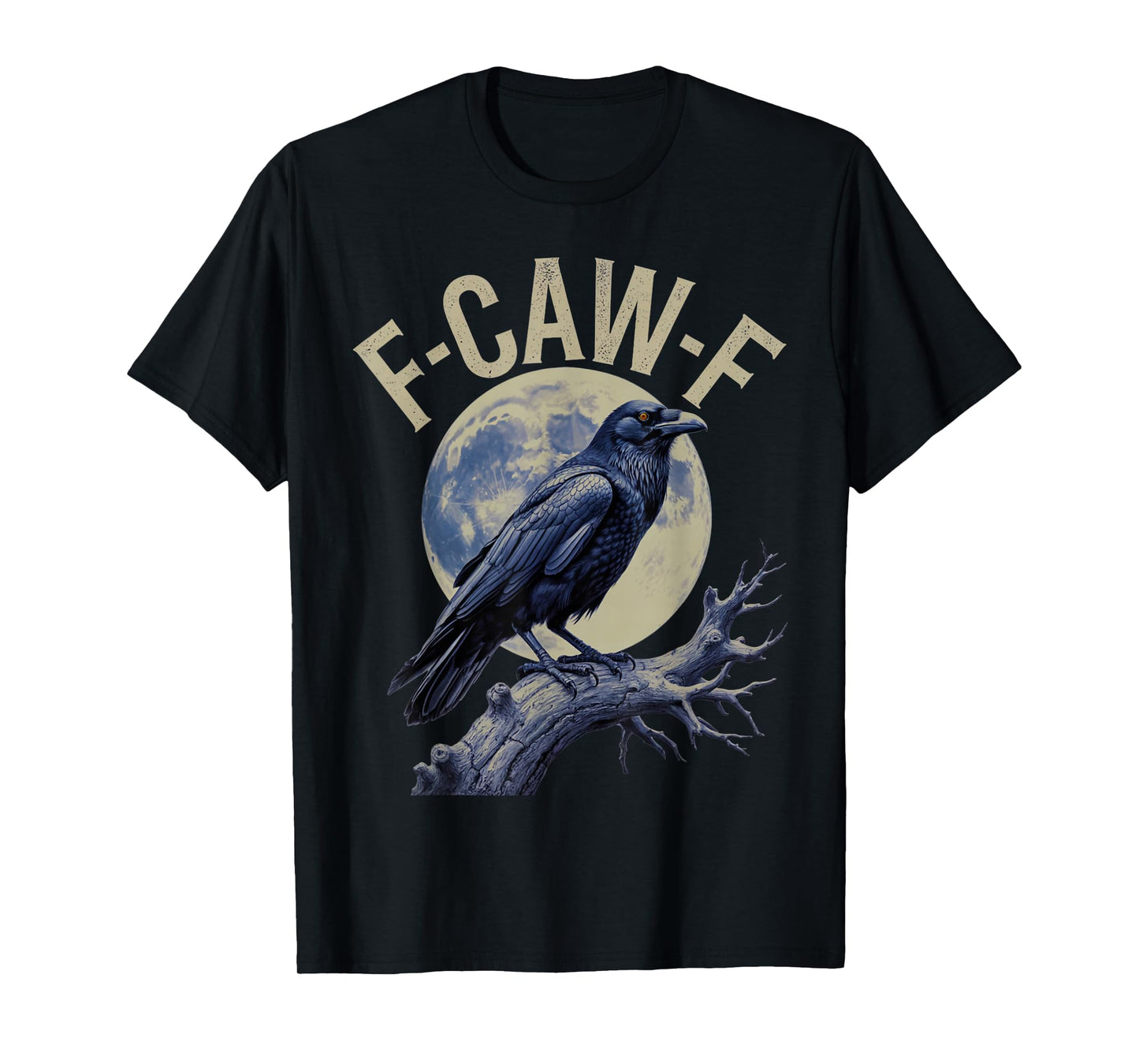 F-Caw-F Raven Moon Gothic Halloween for Men Girl T-Shirt