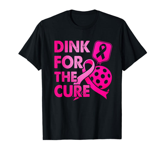 Pickleball Breast Cancer Awareness Pink Dink for The Cure T-Shirt