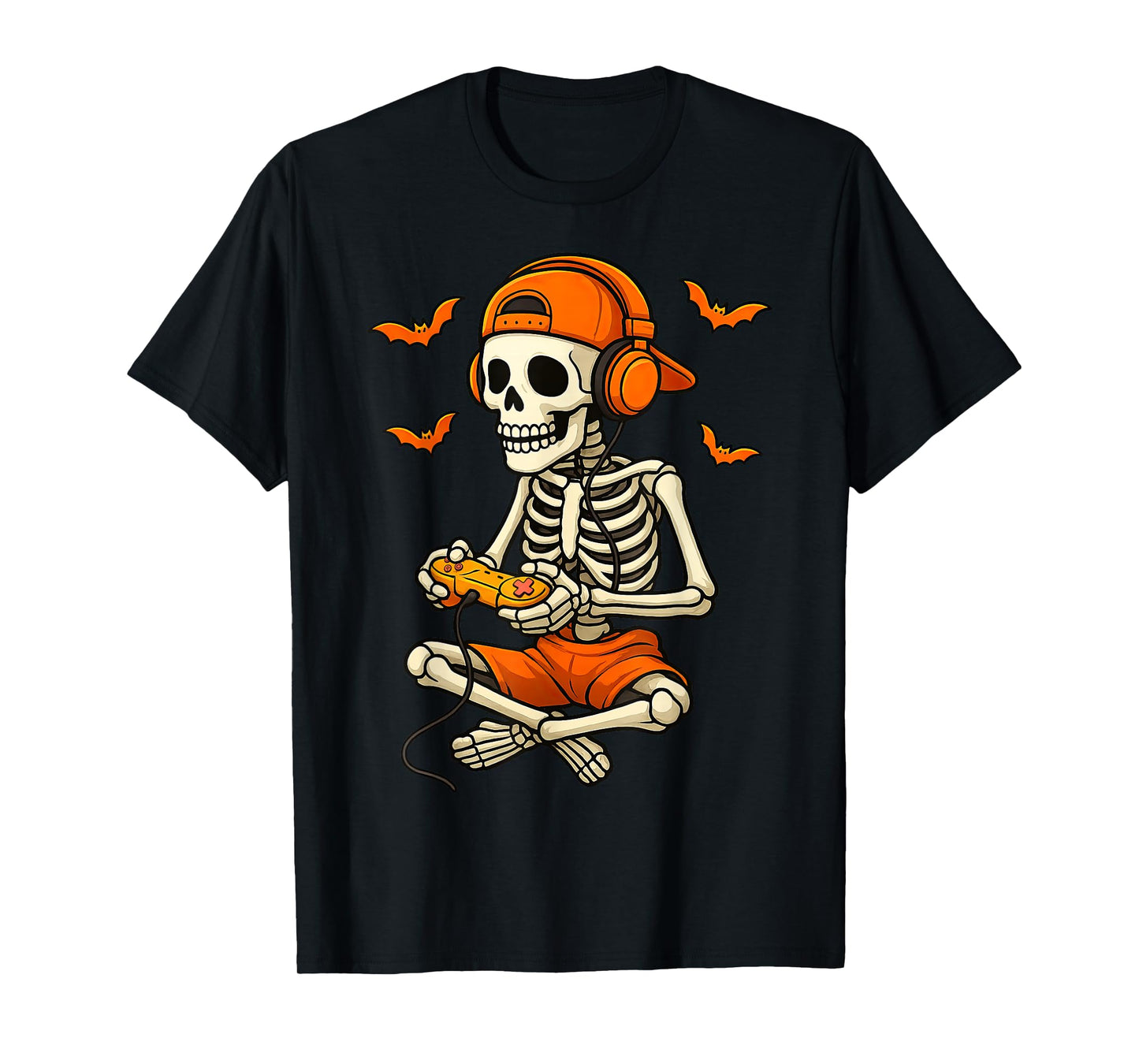 Halloween Skeleton Gamer Video Gaming Funny Gaming Skeleton T-Shirt