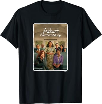 Abbott Elementary Teachers On The Bus Portrait & Logo T-Shirt