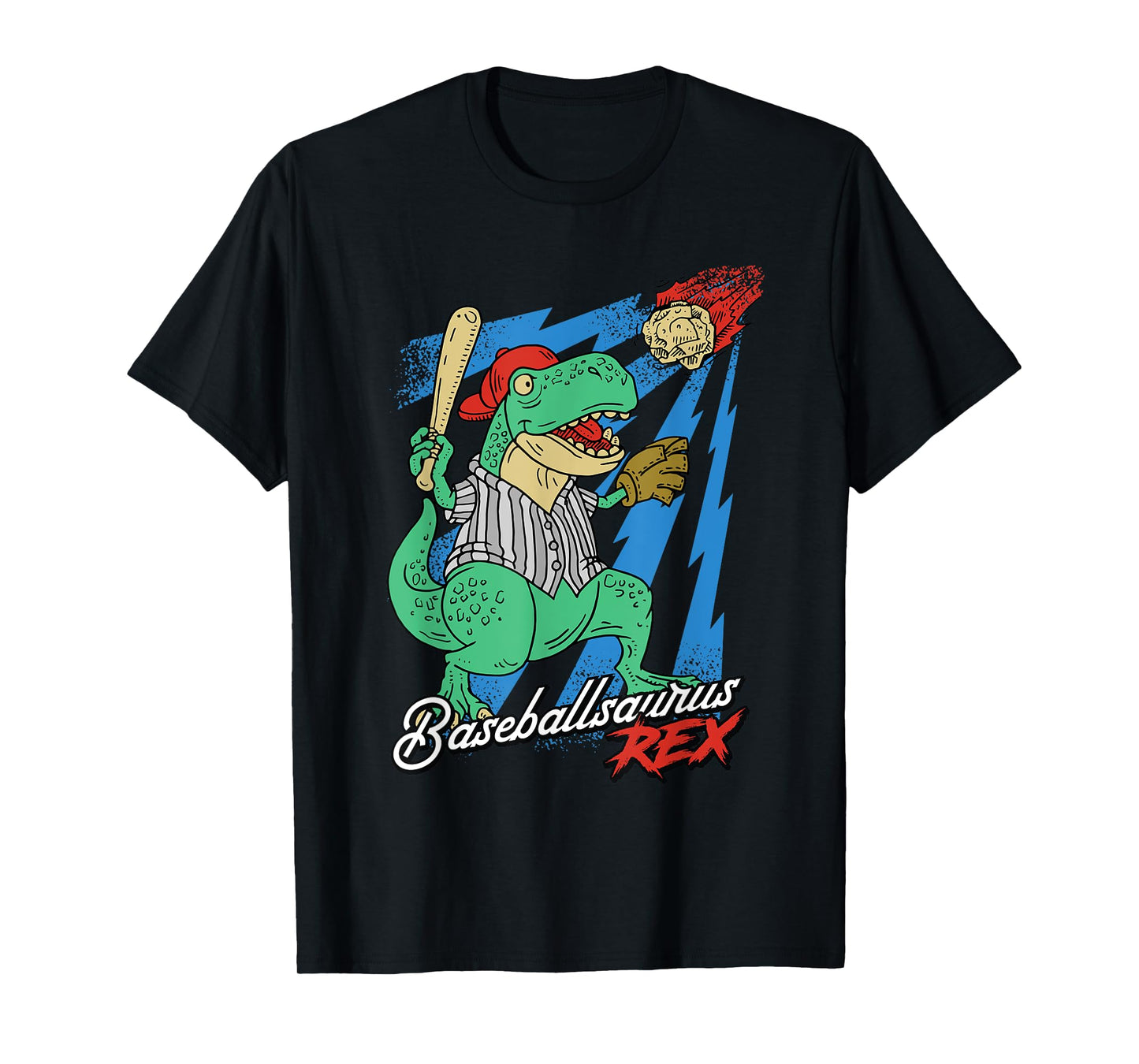 Baseballsaurus T-Rex Dinosaur Baseball Player Dino Sports T-Shirt
