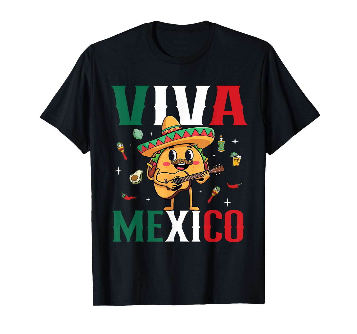 Viva Mexico - Taco Lover Mexican Food Cinco de Mayo T-Shirt