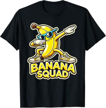 Banana Squad Funny Dabbing Banana Food & Dab Funky Fruit T-Shirt