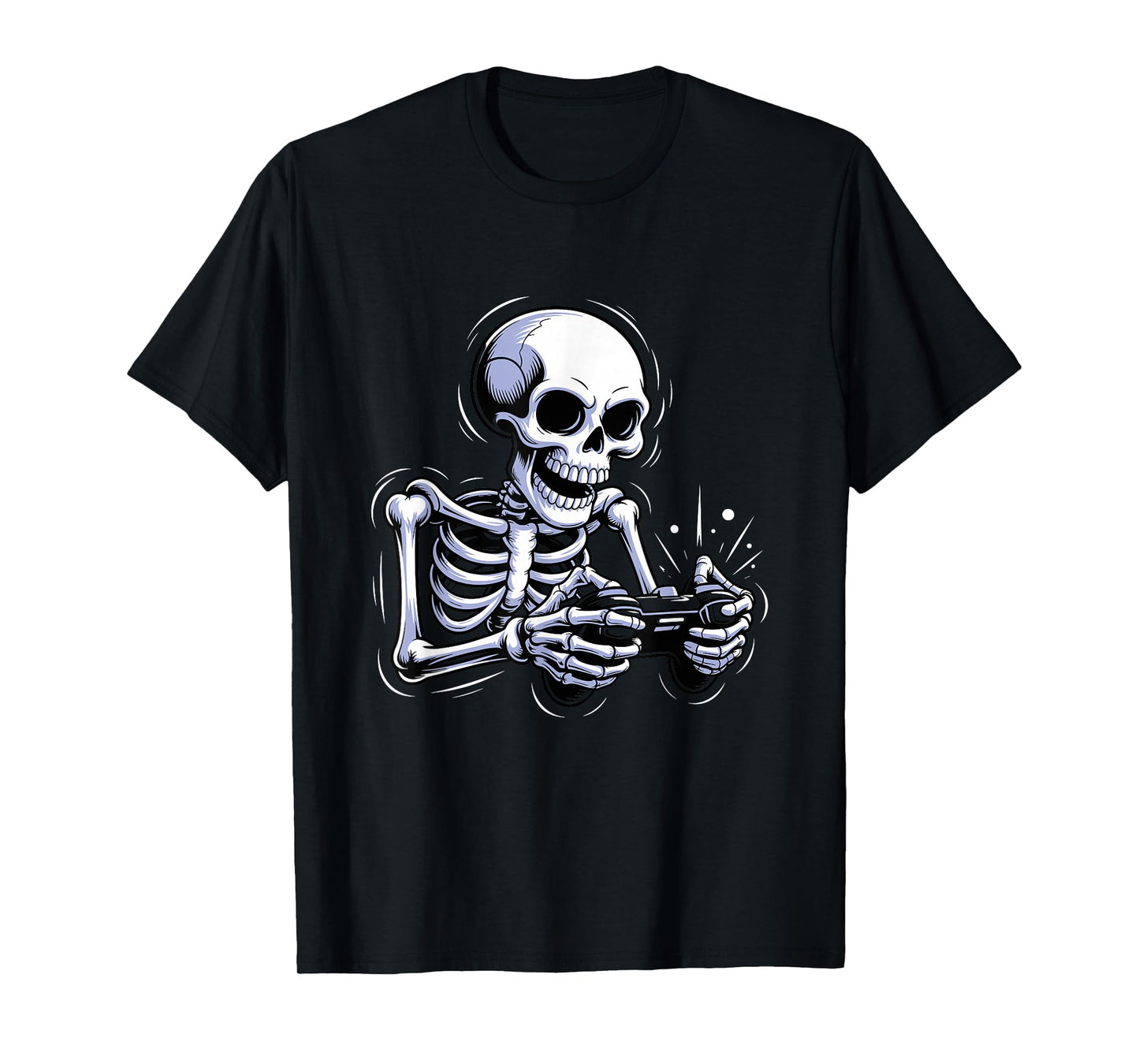 Funny Video Game Halloween Skeleton Gamer Costume Men Boys T-Shirt