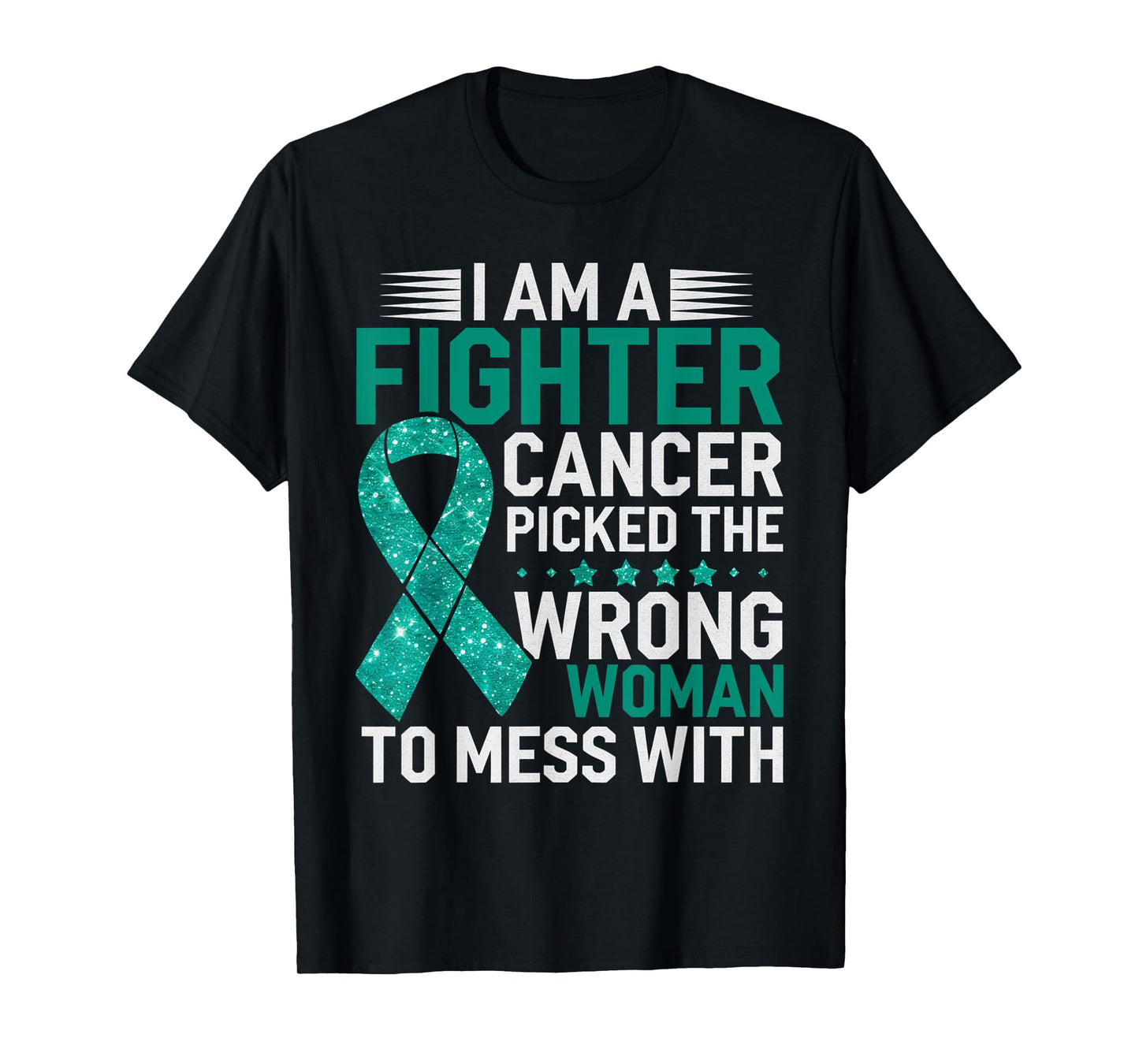 Fighter Cancer Picked Wrong Woman Cervical Cancer T-Shirt
