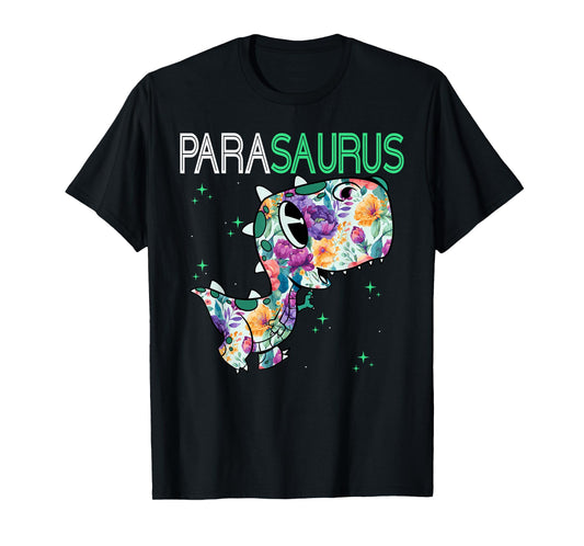 Dino Para Professional Teacher Collection T-Rex Dinosaur Paraeducator Assistant Teacher T-Shirt