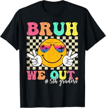 Bruh We out 5th Graders Fifth Grade Graduation Class 2025 T-Shirt