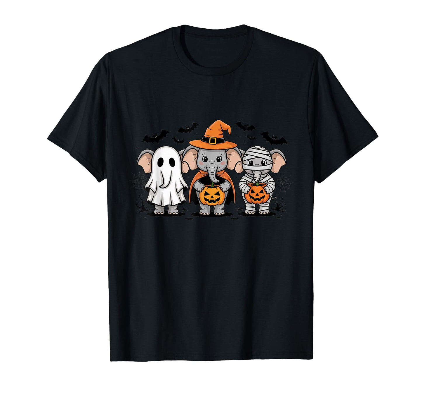 Funny Elephant Ghost Witch Mummy Halloween Costume Boys Girl T-Shirt