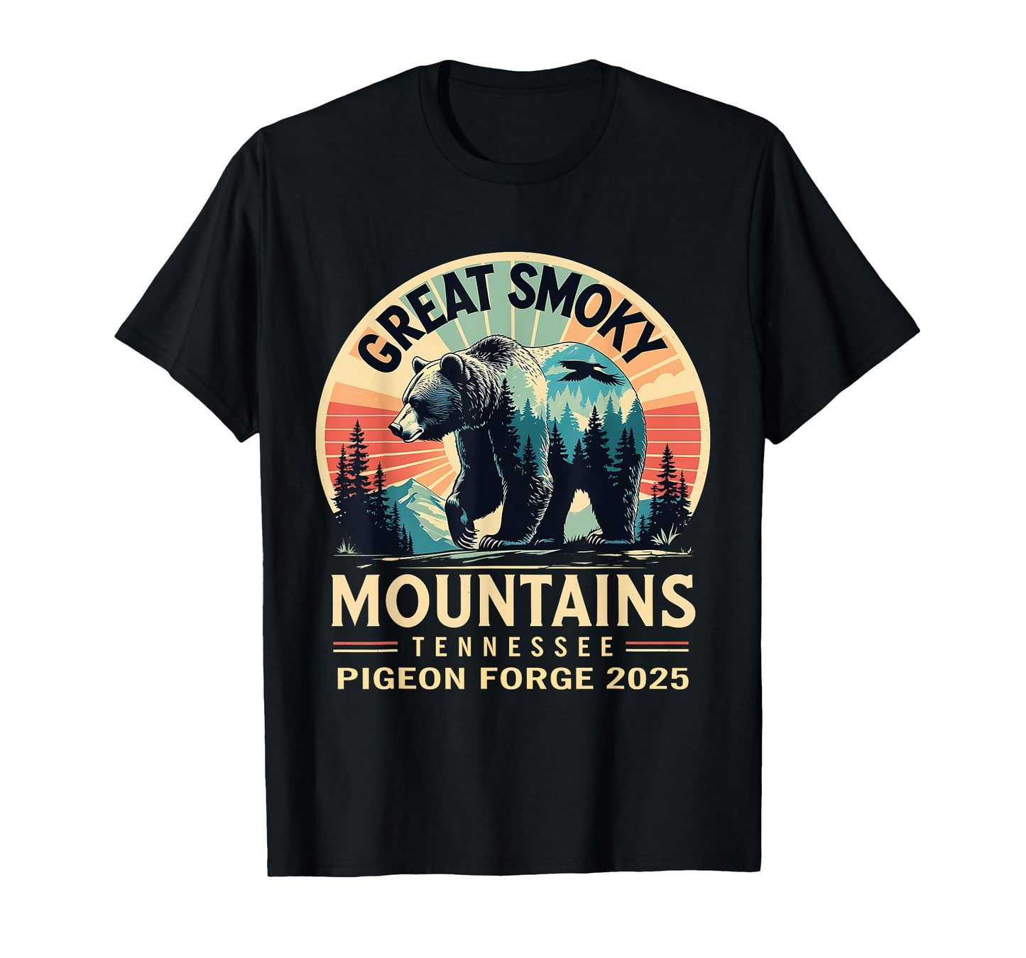 Great Smoky Mountains Pigeon Forge 2025 Bear Adventure T-Shirt