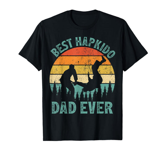 Mens Funny Vintage Best Hapkido Dad Ever Father's Day T-Shirt
