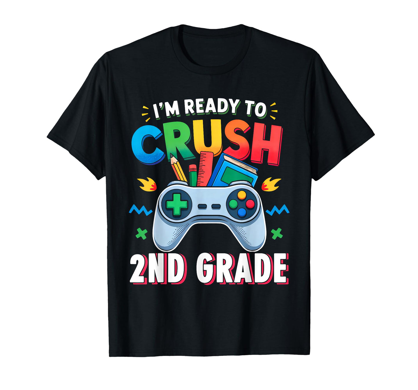 2nd Grade Shirt For Boys Video Game Back to School First Day T-Shirt