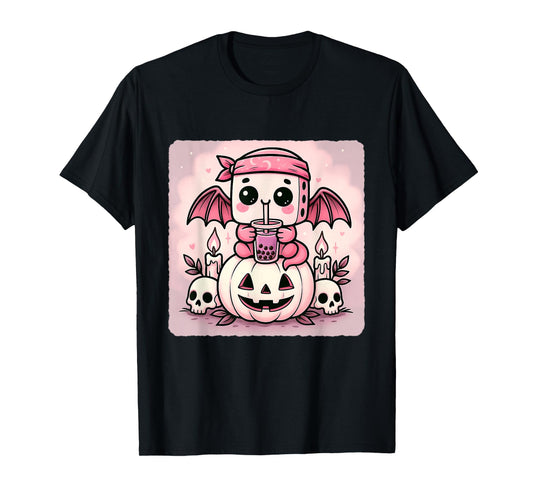 Dice Bat Kawaii Pastel Goth Creepy Cute Skeleton T-Shirt