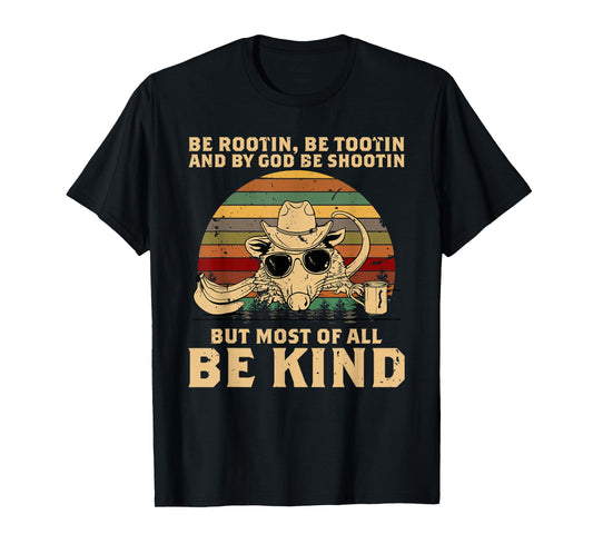 Be Rootin Be Tootin Be Shootin Be Kind Cowboy Opossum Lover T-Shirt