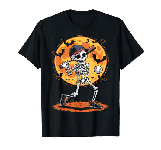 Baseball Skeleton Halloween Baseball T-Shirt