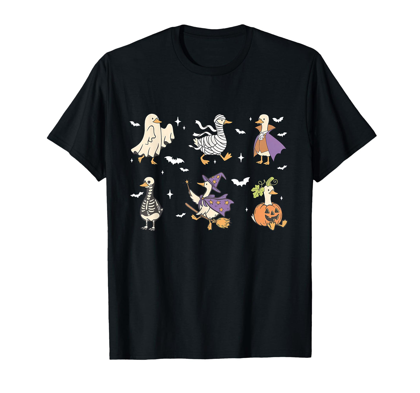 Halloween Silly Goose Ghost Fall Spooky Pumpkin T-Shirt