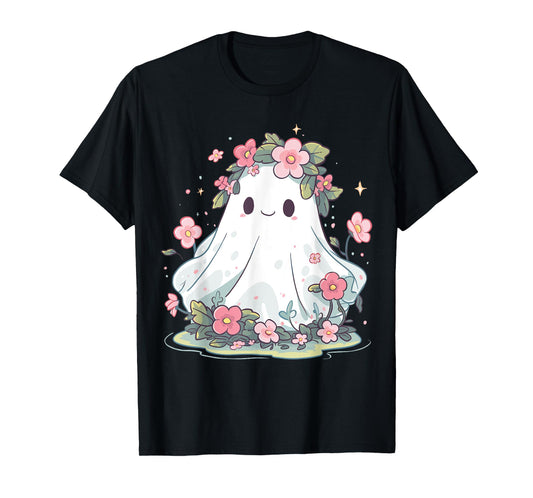 Halloween Ghost Flower Costume Women Girls Halloween T-Shirt