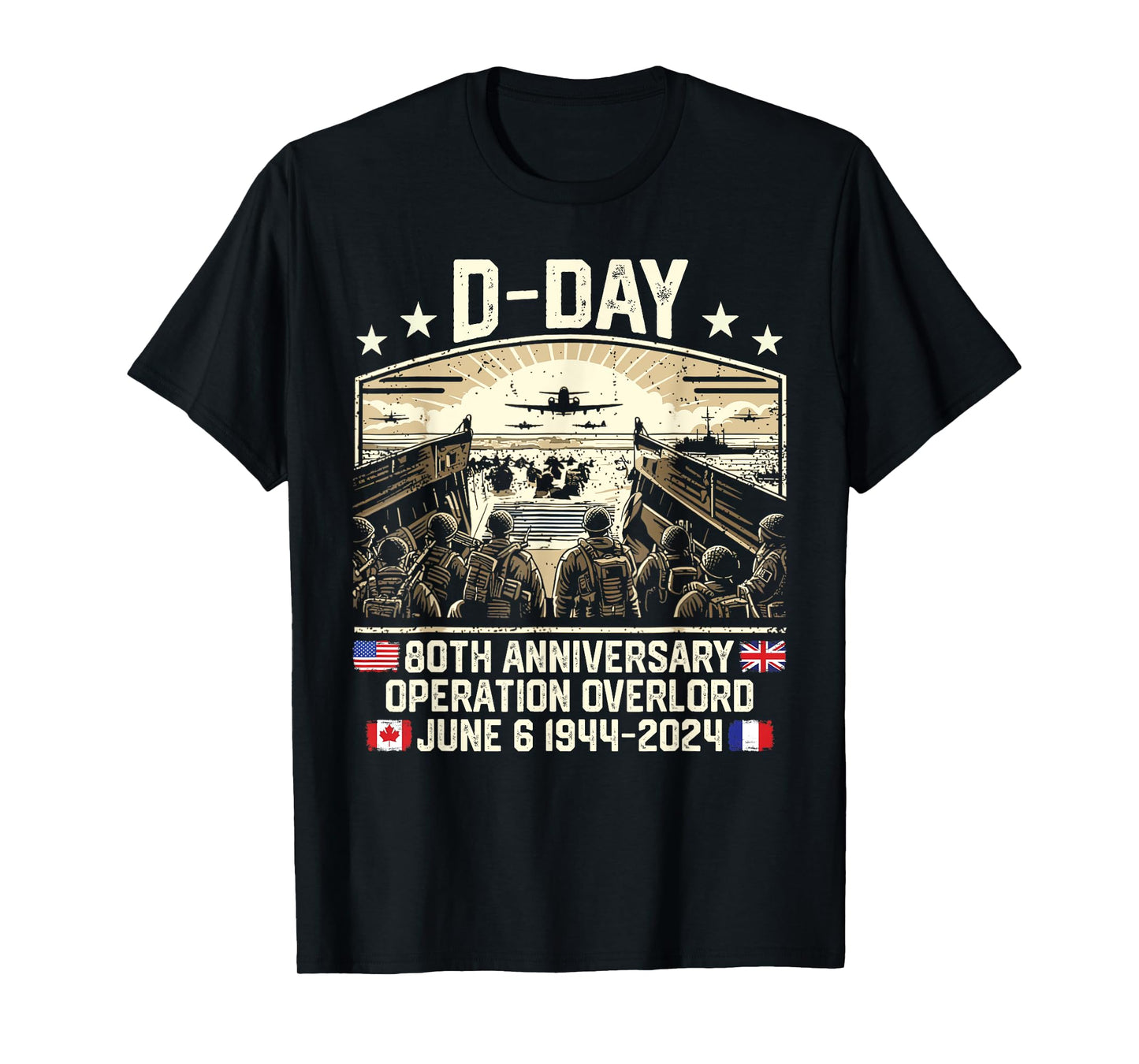 Operation Overlord 1944 D-Day 2024 80th Anniversary Normandy T-Shirt
