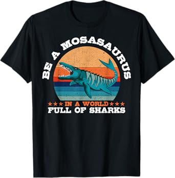 Mosasaurus Retro Vintage Prehistoric Aquatic Dinosaur T-Shirt