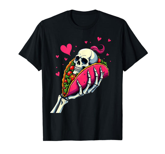 Creepy Skeleton Hand Holding A Taco Halloween T-Shirt