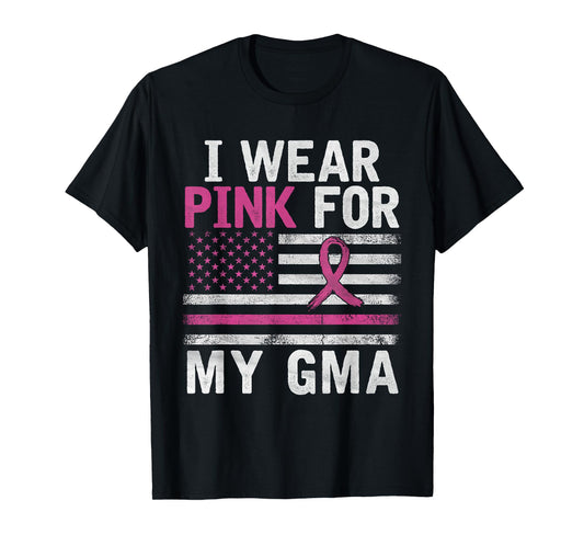 Breast Cancer Awareness Month Cute I Wear Pink For My Gma T-Shirt