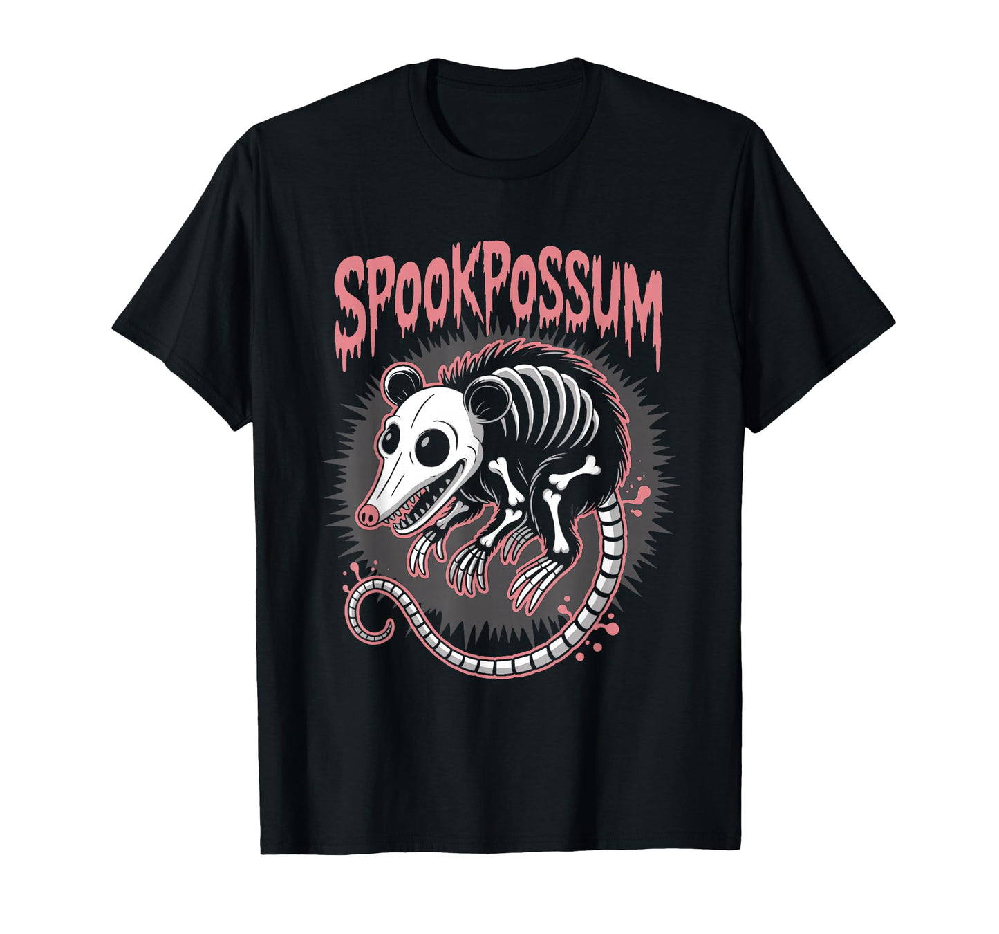 Spooky Opossum Skeleton Possum Halloween T-Shirt