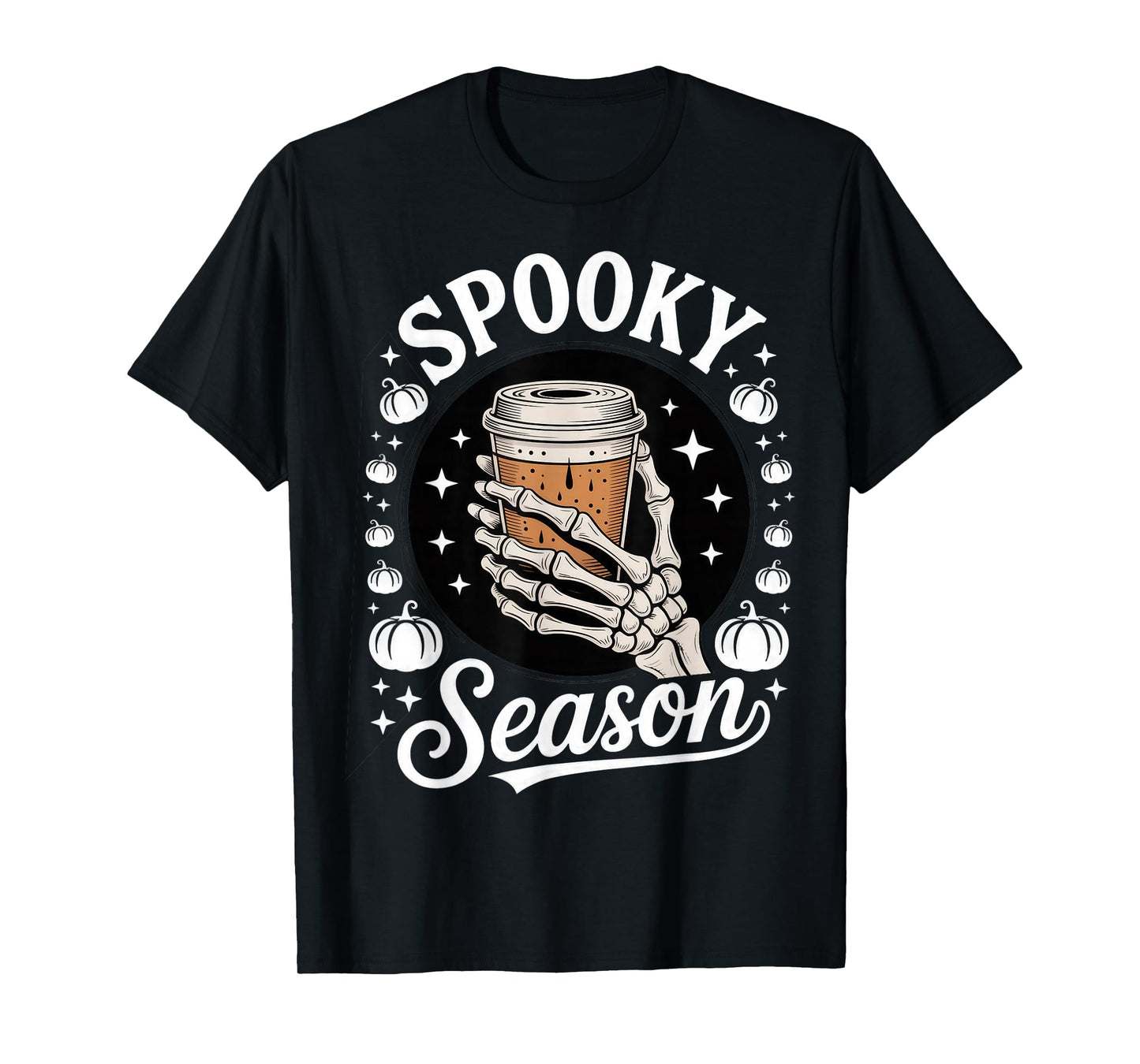 Skeleton Coffee Gothic Spooky Brew T-Shirt