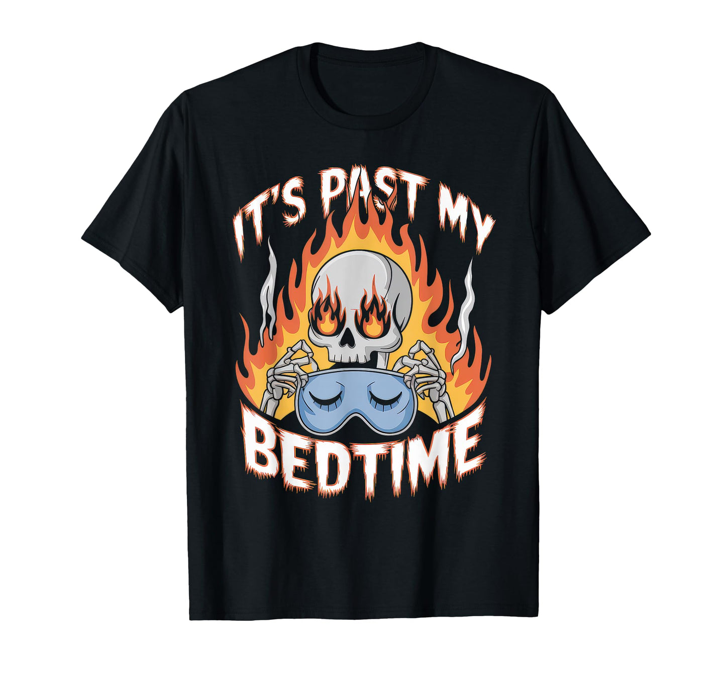 Funny Tshirt Men Humor Skeleton Meme Sarcastic Ironic Tired T-Shirt