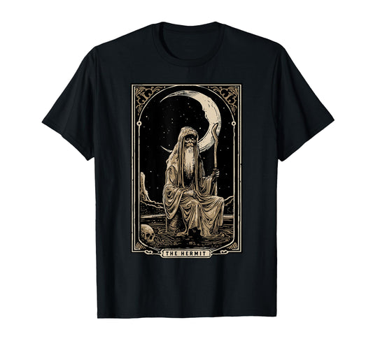 Hermit Tarot Card Shirt Gothic Tarot Fortune Teller Occult T-Shirt