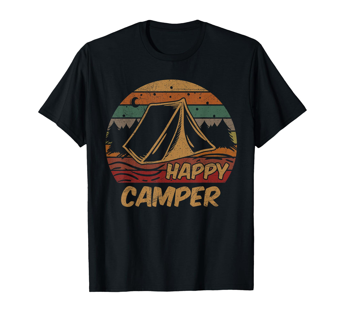 Camping Gifts Happy Camper Campsite Scout Lovers Camp T-Shirt